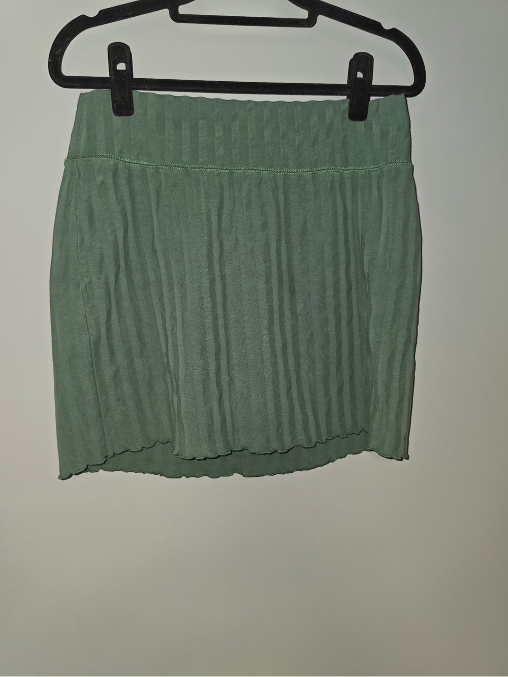 aerie Sage Green Pleated Mini Skirt